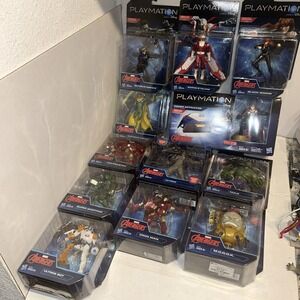 Marvel Disney Playmation Action Figure Lot Hulk, Thor, Black Widow, Ultron New